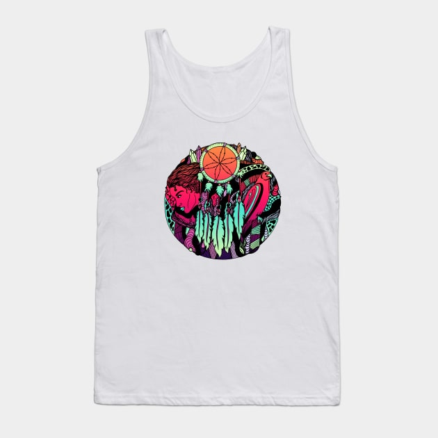 Blue Red Blend Dreamcatcher Falcon Tank Top by kenallouis